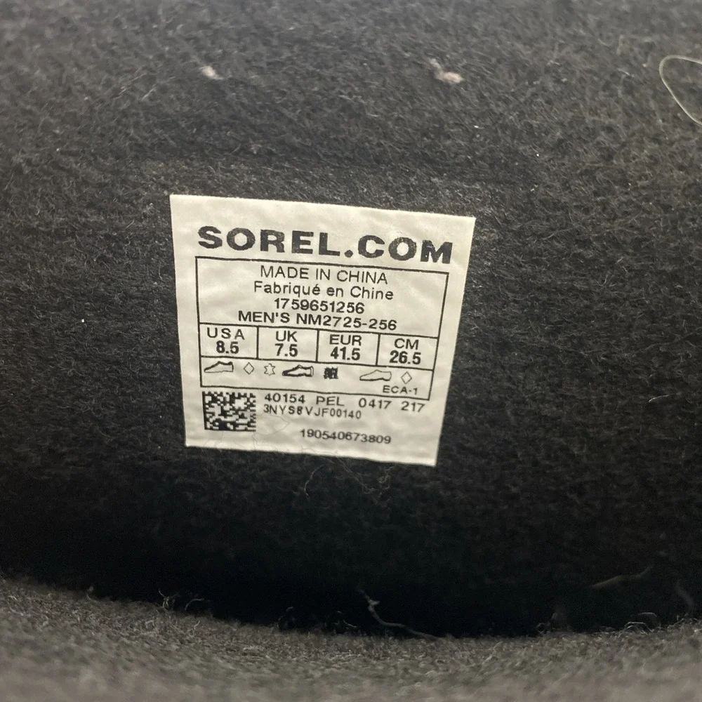 Men's Sorel Premium Size 8.5‎ Leather Waterproof Insulated Winter Snow Boots